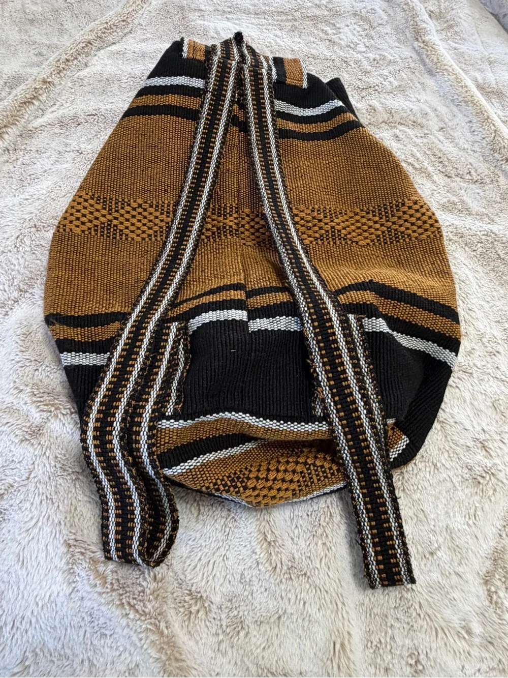 New Orleans Saints Woven Backpack Baja Boho Fleur de Lis NFL Football Bag